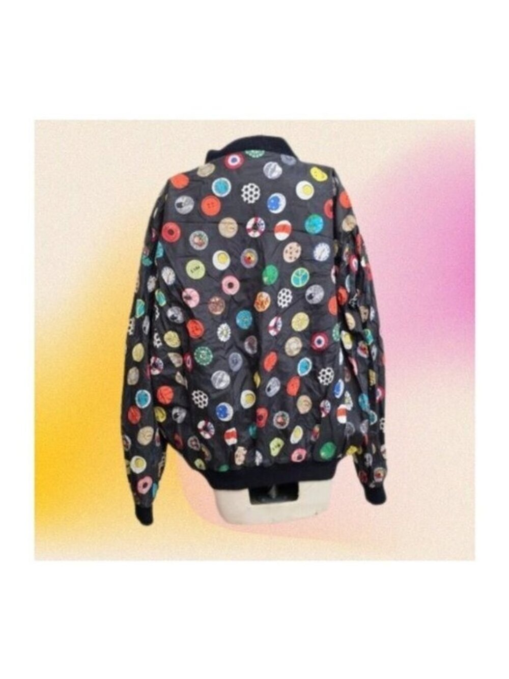 Vintage 1990 Nicole Miller Collectors Bomber Jacket Size L - Picture 2 of 16